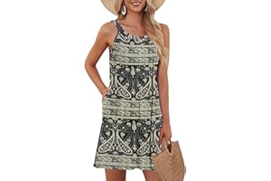 MISFAY Summer Dresses for Women 2026 Casual Sleeveless Loose Tank Beach Dresses with Pockets