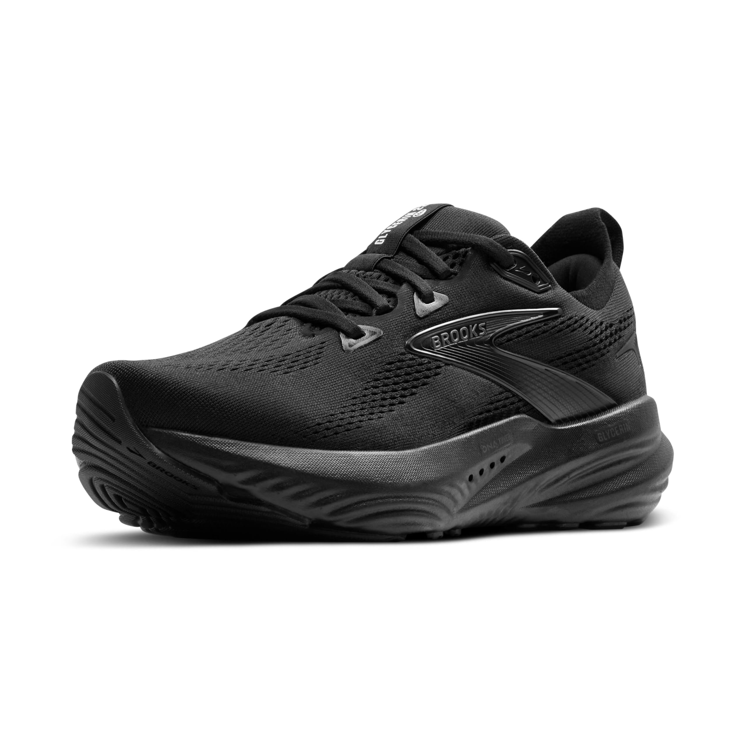 Photo 1 of Brooks Women’s Glycerin 22 Neutral Running Shoe - Black/Black/Ebony - 11 Wide