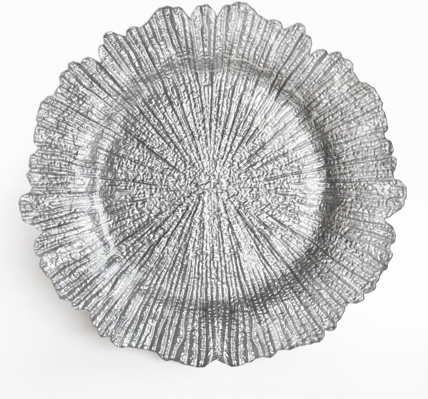 Chargeit by Jay Reef Silver 13.5" Charger Plate, Set of 2