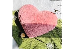 EastTree Heart Pillows for Valentine's Day, Dusty Pink Heart Shaped Pillows, Ultra Soft Extra-Large Fluffy Pillows, Love Throw Pillows Gifts, Women Girls Living Room Decor 15x18 Inch