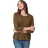 Gloria Vanderbilt Womens Amanda 3/4 Sleeve Soft Knit Top