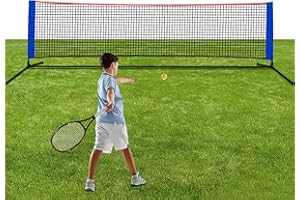 OKAYES Tennis Net, Portable Tennis Net for Driveway, Mini Tennis Net for Kids, Collapsible Tennis Net for Backyard, 35”-63” Height Adjustable Tennis Net | Badminton Net for Backyard, Multipurpose Net