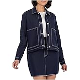 KUT from the Kloth womens Jolene Jacket With Shirt Collar Big Patch Pocket