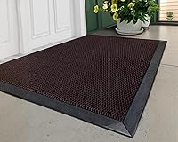 RUGY HOME High Elasticity Outdoor Mat 2'×3' Non Slip Heavy Duty Durable Welcome Mat Large Capacity Dirt Trapper Indoor Outside Doormat Brown