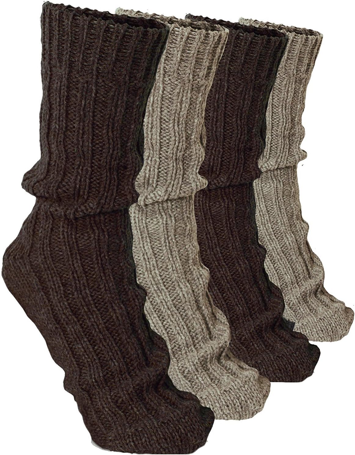BRUBAKER 4 Pairs Thick Cashmere Socks - Mixed Colors