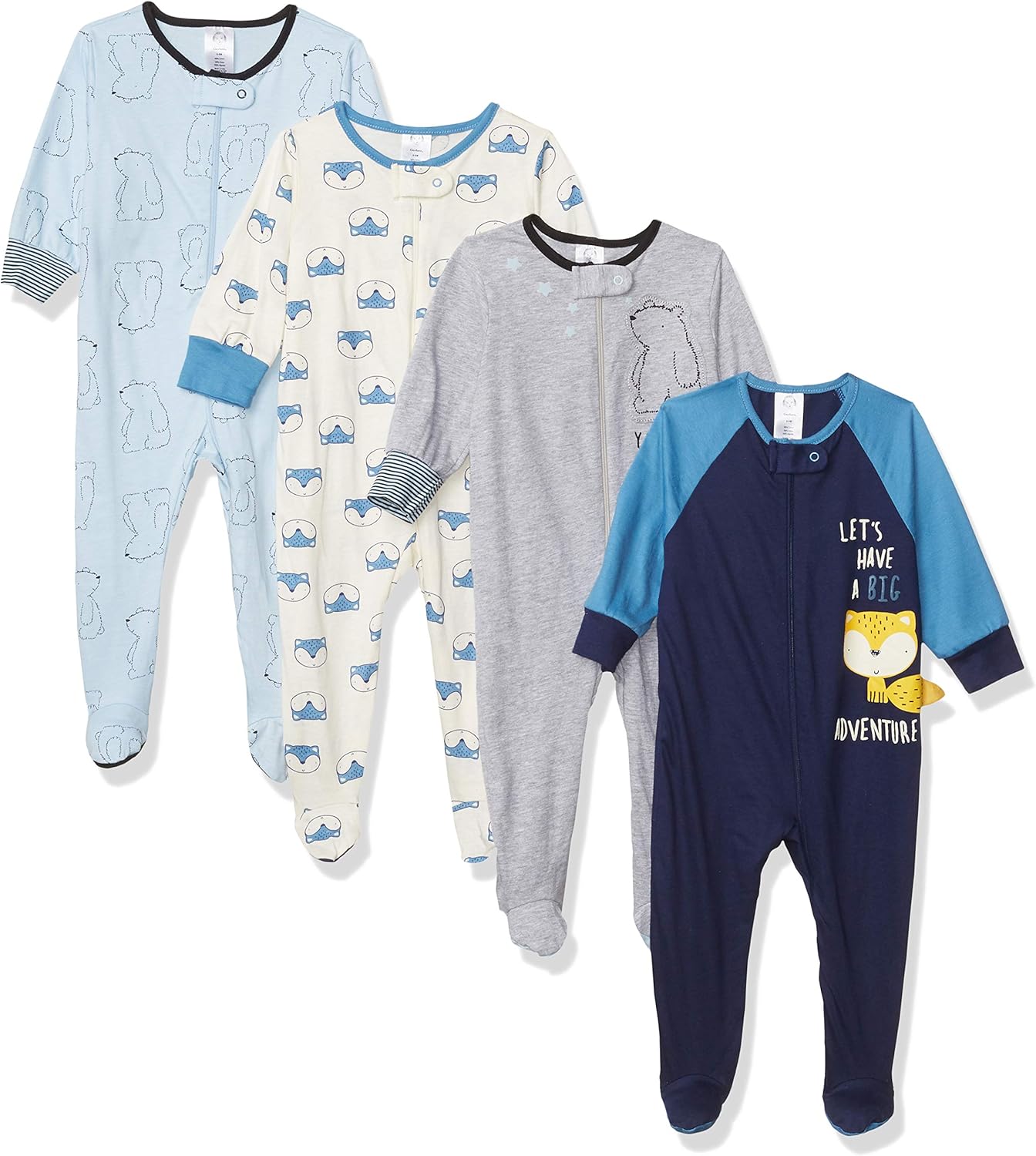 Gerber Baby Girls' 4 Pack Sleep N' Play Footie: Clothing