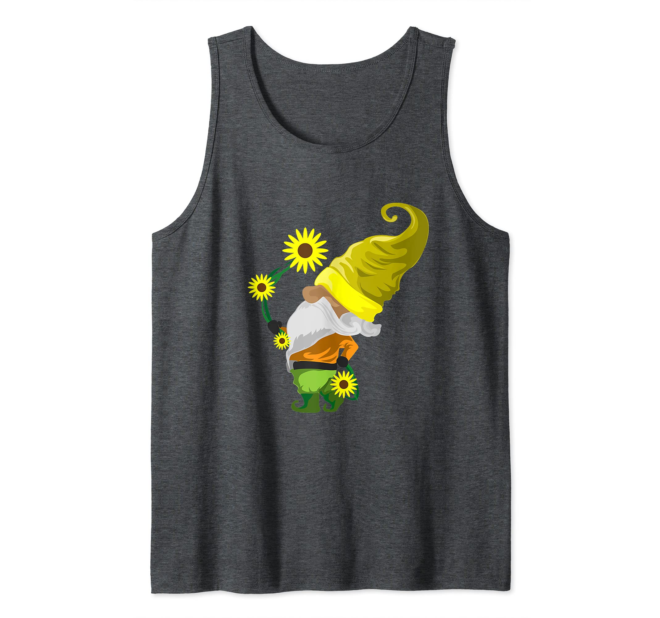 Sunflower Vine Gnome Garden Farmhouse Hippie Style Tank Top