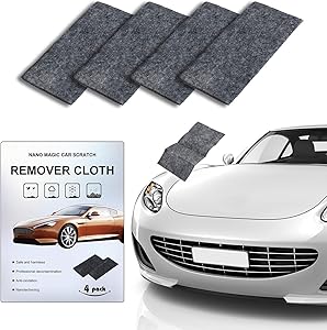 4 Pcs Nano Car Scratch Remover, CAMTOA Repairing Car Scratches Cloth, Multipurpose Car Cleaning Paint, Nano Magic Surface Polishing, Repairing Light Scratches