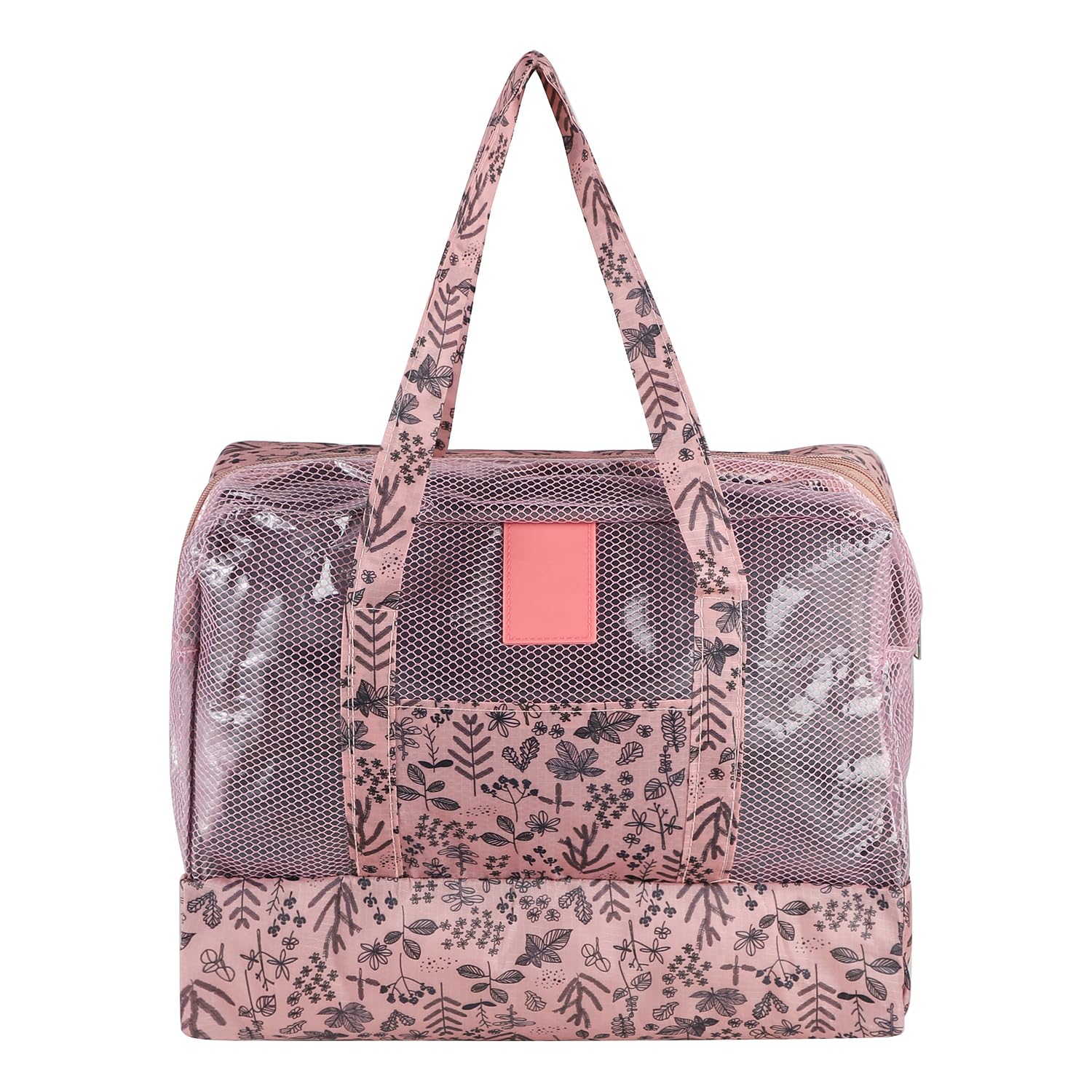 LONTG Swimming Bag With Dry & Wet Compartments Beach Tote Handbag Waterproof Gym Sports Duffle Handall Bag Clothing Toiletry Makeup Storage For Travel beach Swimming Pool Bathing Surfing Boating