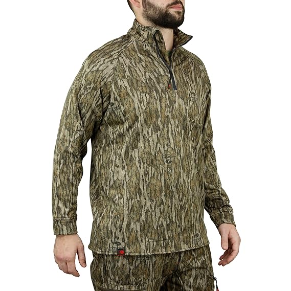 Buy Mossy Oak Camo Hunting Jacket for Men Fleece Quarter Zip Pullover