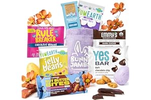 BUNNY · JAMES · Easter Vegan Mini Gift Basket - Cute Basket With Easter Vegan Treats & Candy Great for Easter Egg Hunt For Kids and Adults