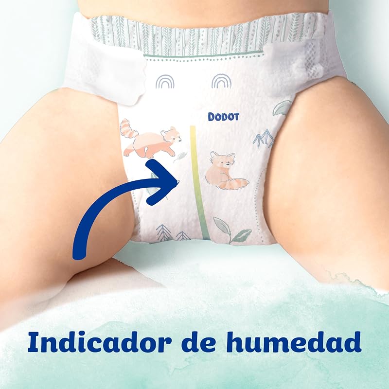 Fraldas Dodot Total Care Tamanho 1, 105 Fraldas, 2kg-5kg, Proteção Delicada da Pele