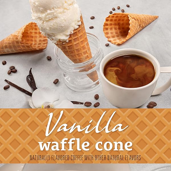 COMMUNITY COFFEE VANILLA WAFFLE CONE, ICE CREAM FLAVORED GROUND COFFEE, 11 OUNCE BAG (PACK OF 1)