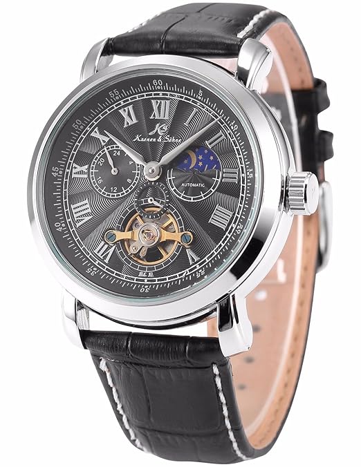 KS Herren 24 Stunde Leder Band Automatik Mechanischen Armbanduhr KS222