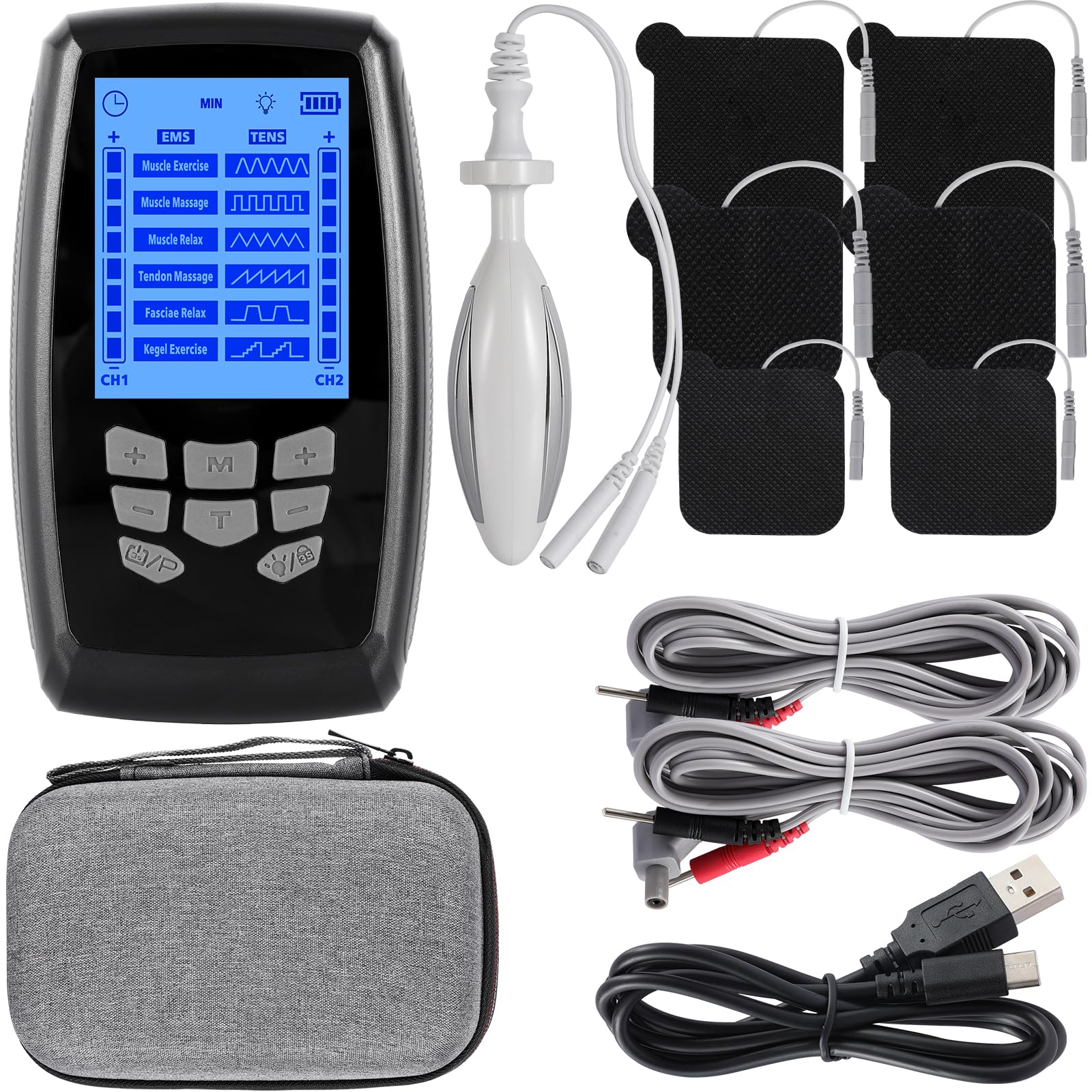 Photo 1 of TENS Unit Muscle Stimulator and EMS Pelvic Floor Muscle Exercise. Multifunctional Impulses to Pain Relief for Muscle,Joints and Muscle Strengthening Training.Specialized Storage Gift Box.