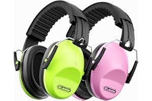 2 Pack Noise Cancelling Headphones for Kids: Dr.meter EM100 27.4SNR Noise Cancelling Ear Muffs for Autism Sensory - Kids Ear 