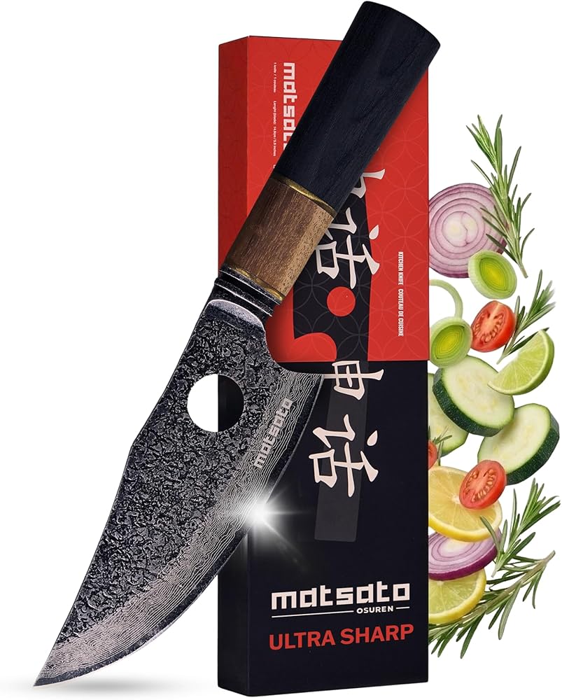 Matsato Osuren Chef Knife 6.3 Inch – Japanese Stainless Steel Kitchen Knife, Professional Chef Knife for Cooking, Chopping &amp;