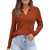 Arach&Cloz Women’s Wool Blend Collared Polo Pullover Spring Sweaters Business Casual Outfits 2026