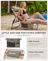 KingCamp Sun Lounger Five-Position Adjustable Backrest Garden Lounger view 6