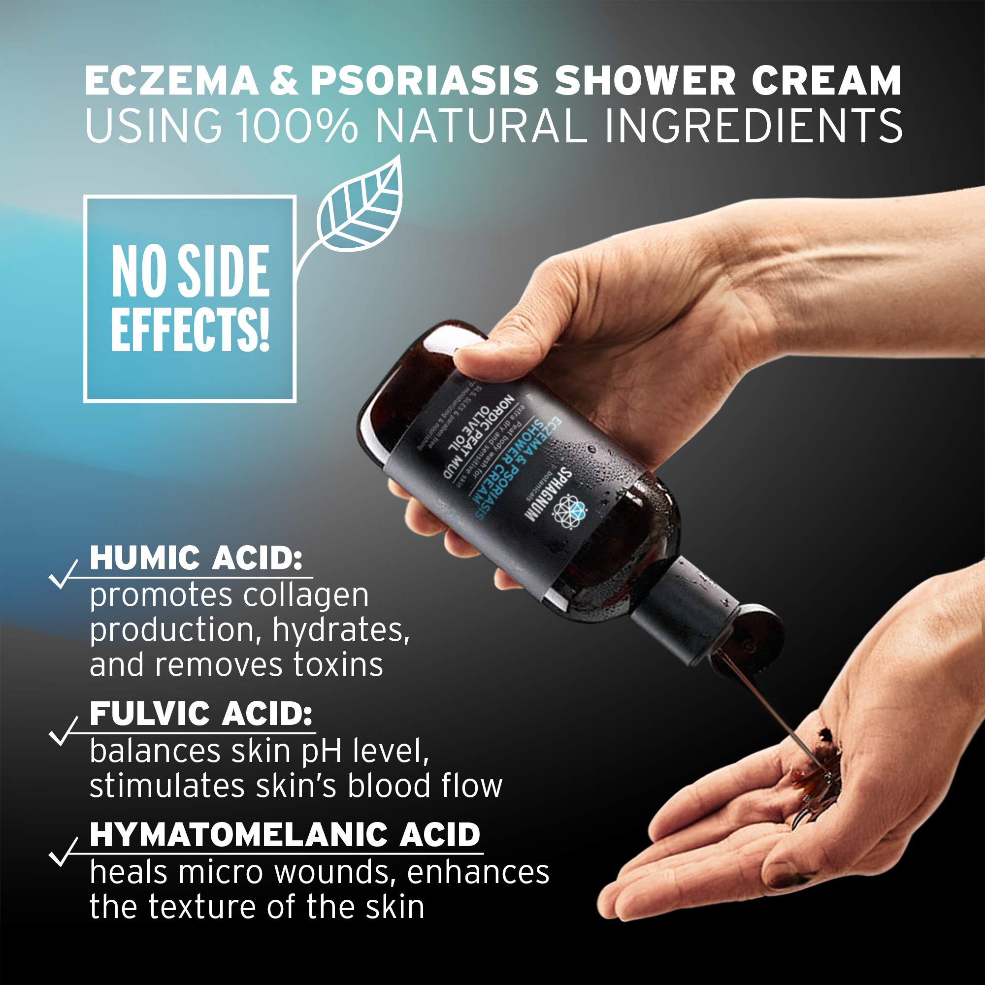 Psoriasis Body Wash – 100% Natural pH Balancing Acids and Olive Oil Shower Cream. Sulfate Free, Deep Moisturizing Treatment for Very Dry & Itchy Skin. Good for Relieving Eczema. 13.5 fl. Oz