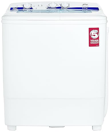 Godrej 6.2 kg Semi-Automatic Top Loading Washing Machine (GWS 6203 PPD, White and Blue)