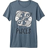 Pisces Zodiac Sign Astrology Horoscope Birthday Vintage Premium Tri-Blend T-Shirt
