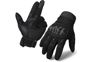 MVPTOO Motorcycle Tactical Gloves for Men - Touchscreen, Hard Shell & Palm Padding for Airsoft Paintball Hunting Hiking Camping Climbing Sports Cycling Gloves