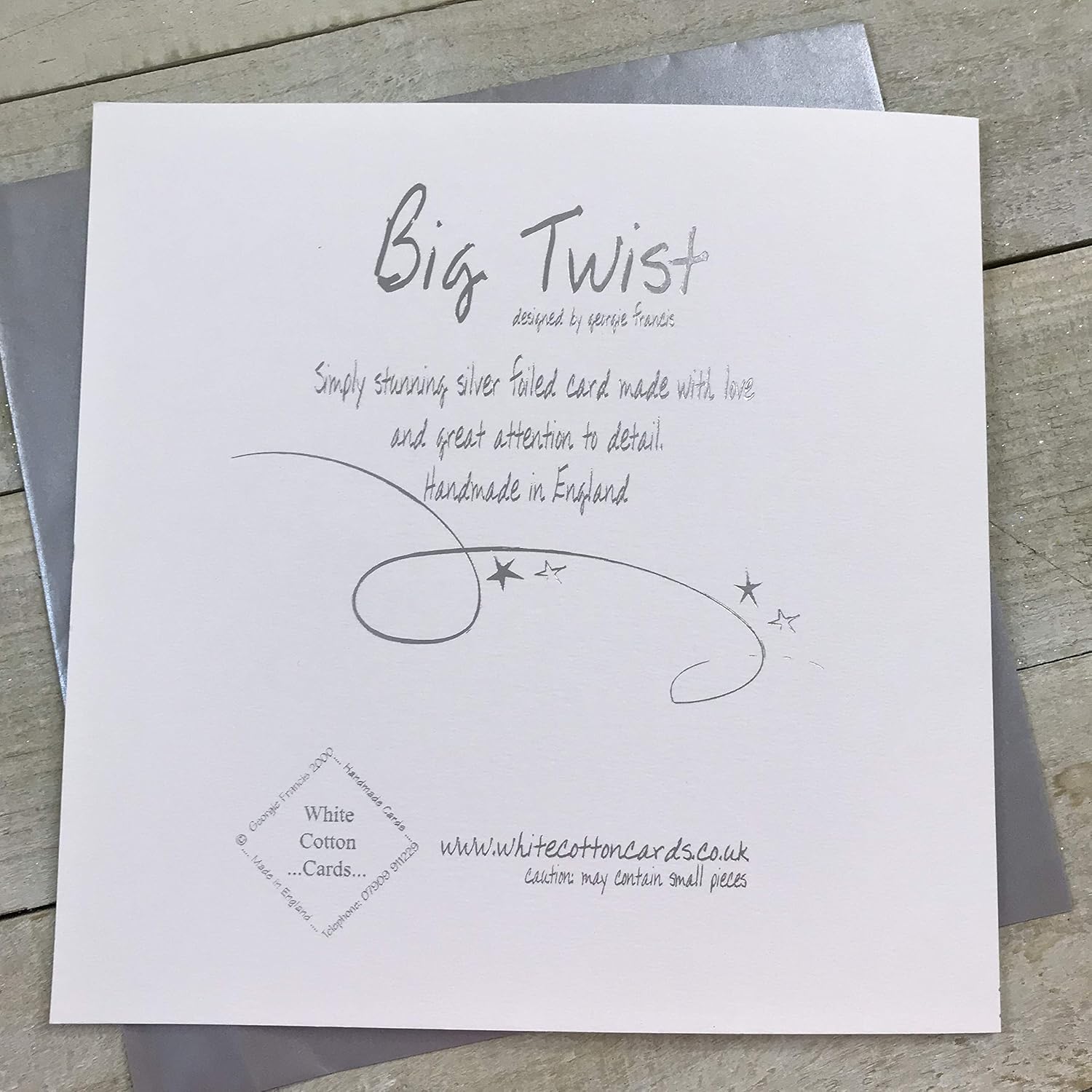 WHITE COTTON CARDS To My Wife 50, Handmade Large 50th Anniversary Card (Big Twist Range, Golden), 22cm x 22cm - Image 4