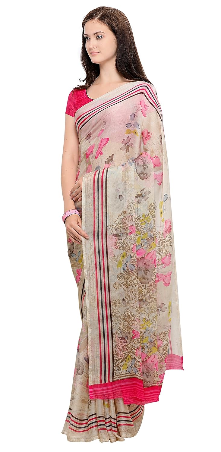 vaamsi chiffon saree with blouse piece