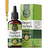 HERBAMAMA Slippery Elm Liquid Drops - Vegan Respiratory & Digestive Support with Slippery Elm Bark Extract - Non-GMO, Alcohol & Sugar-Free Supplement Tincture, 56-Day Supply