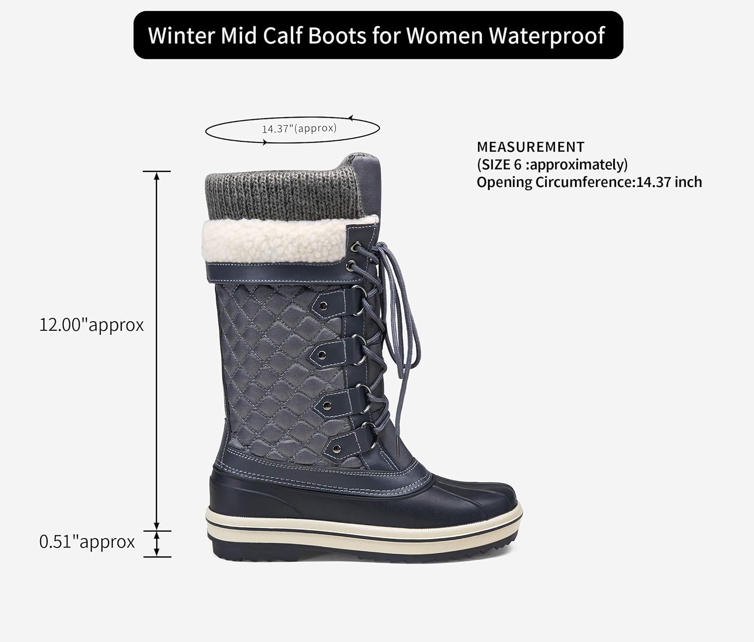  | VEPOSE Women's Snow Winter Boots for Women Waterproof | Snow Boots
