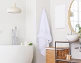 Utopia Towels Luxurious Jumbo Bath Sheet 2 Pack 90 x 180 cm White 100% cotton view 6