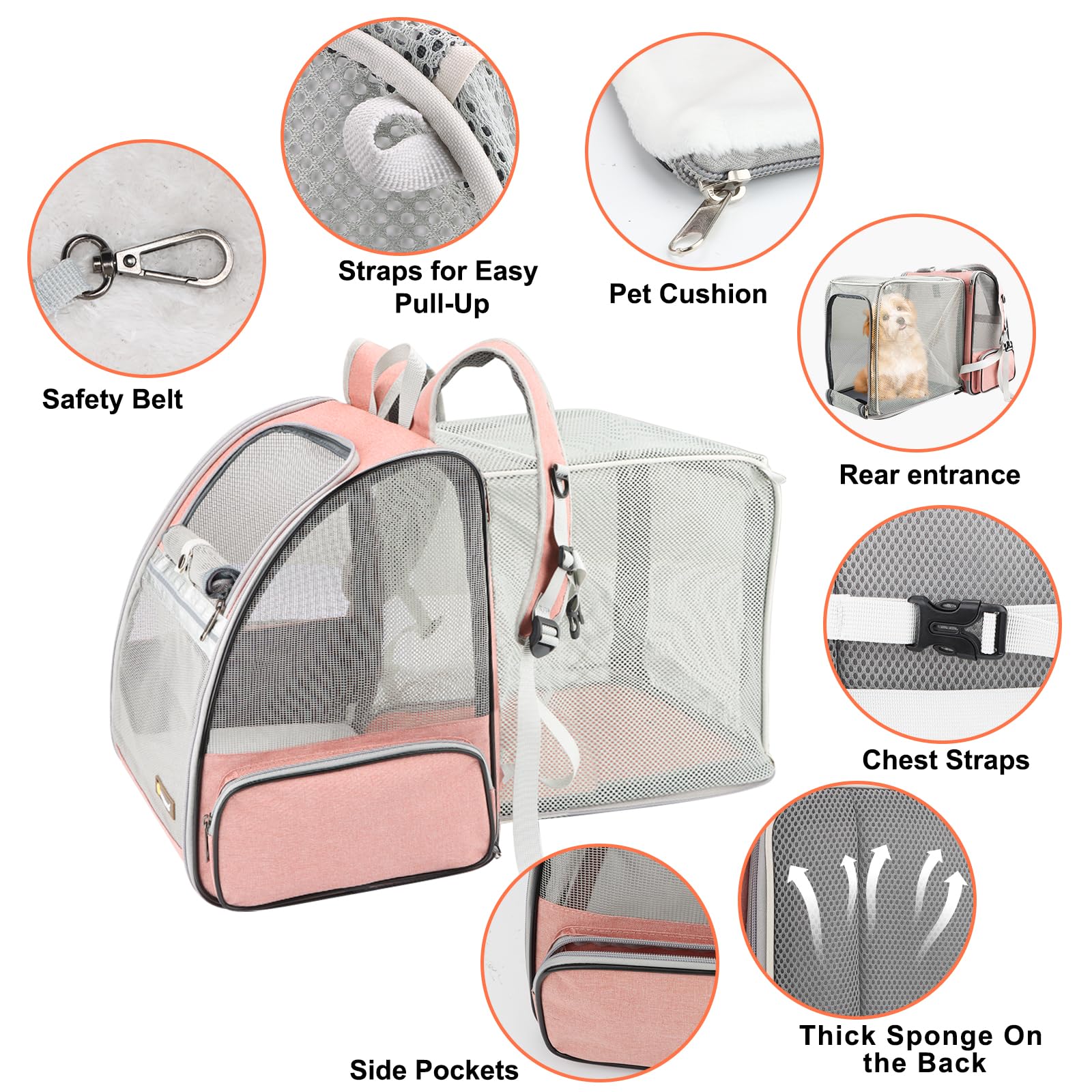 Texsens Innovative Traveler Bubble Backpack Pet Carriers with Upgraded Breathable & Expandable Tent for Cats and Dogs