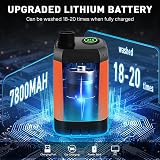 MIAOKE Portable Camping Shower 7800mAh Rechargeable Pump with Digital Temp view 3