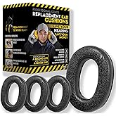for 3M WorkTunes Replacement Ear Pads Headphones Connect Hearing Protection with Noise Cancelling Radio Ear Muffs AM/FM Bluetooth Headset Protective Earmuffs Shooting Ear Protection Mowing (Pack 4)