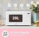COMFEE' 700W 20L Digital Microwave Oven 6 Presets Express Cook White view 2