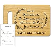Retirement Gift for Woman, Bamboo Cutting Board for Kitchen, Happy Retirement Chopping Board, Leaving Retired Gifts for Coworker Teacher Nurse Friends -02