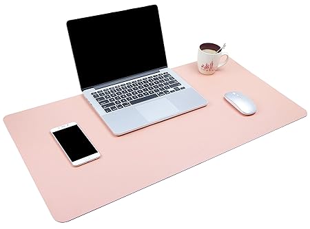 Multifunktionales Office Mauspad, 80 * 40 cm YSAGi Wasserdichte Schreibtischunterlage aus PU-Leder, Ultradünnes Mousepad zwei