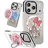 Lotadilo Case for iPhone 17 Pro Max Case Compatible with Magsafe Ring Holder Stand - for Women Castle Design TPU Phone Cover for Girls Girly Funny Fashion