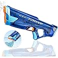 Funwee Electric Water Gun for Adults Kids, Powerful Automatic Squirt Gun, High Powered Shooting 100+ Times, Long Range, Auto Water Blaster, Outdoor Pool Water Toy Game(Transparent Blue)
