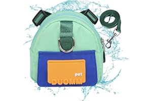 Dog Harness Backpack | Waterproof Dog Snacks Pocket, Small Medium Dogs to Wear Saddle Bags, Cute Adjustable Pet Harness Bag f