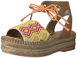 Sam Edelman Women's Neera Sandal, Saddle/Orange