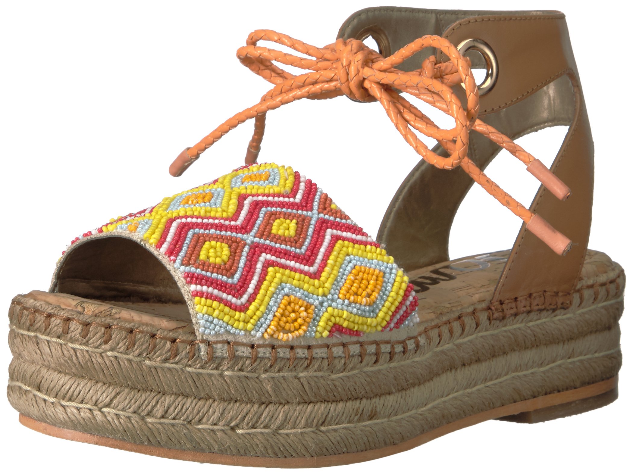 Sam Edelman Women's Neera Sandal, Saddle/Orange