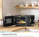 COMFEE' 20L Digital Microwave Oven 700W Inverter 6 Auto Menus Black view 2
