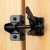 SANKINS 4" Self-Locking Gate Latch for Wooden Fence Gravity Latch, 1pcs | Automatic Heavy Duty Fence Latch, Privacy Door Latches for metal gates, Secure Pool Garden Shed, Black, Normal