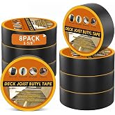 JOAPRIL Deck Joist Tape, 1-5/8" x 50' Waterproof Butyl Tape, 8-Pack | Deck Tape, Weather Resistance Self-Adhesive Joist Tape for Decking Wood Joists and Beams