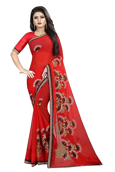 Womens Faux Georgette Saree