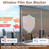 rabbitgoo Heat Reflective Privacy Window Film 75x200cm Brown Silver view 2
