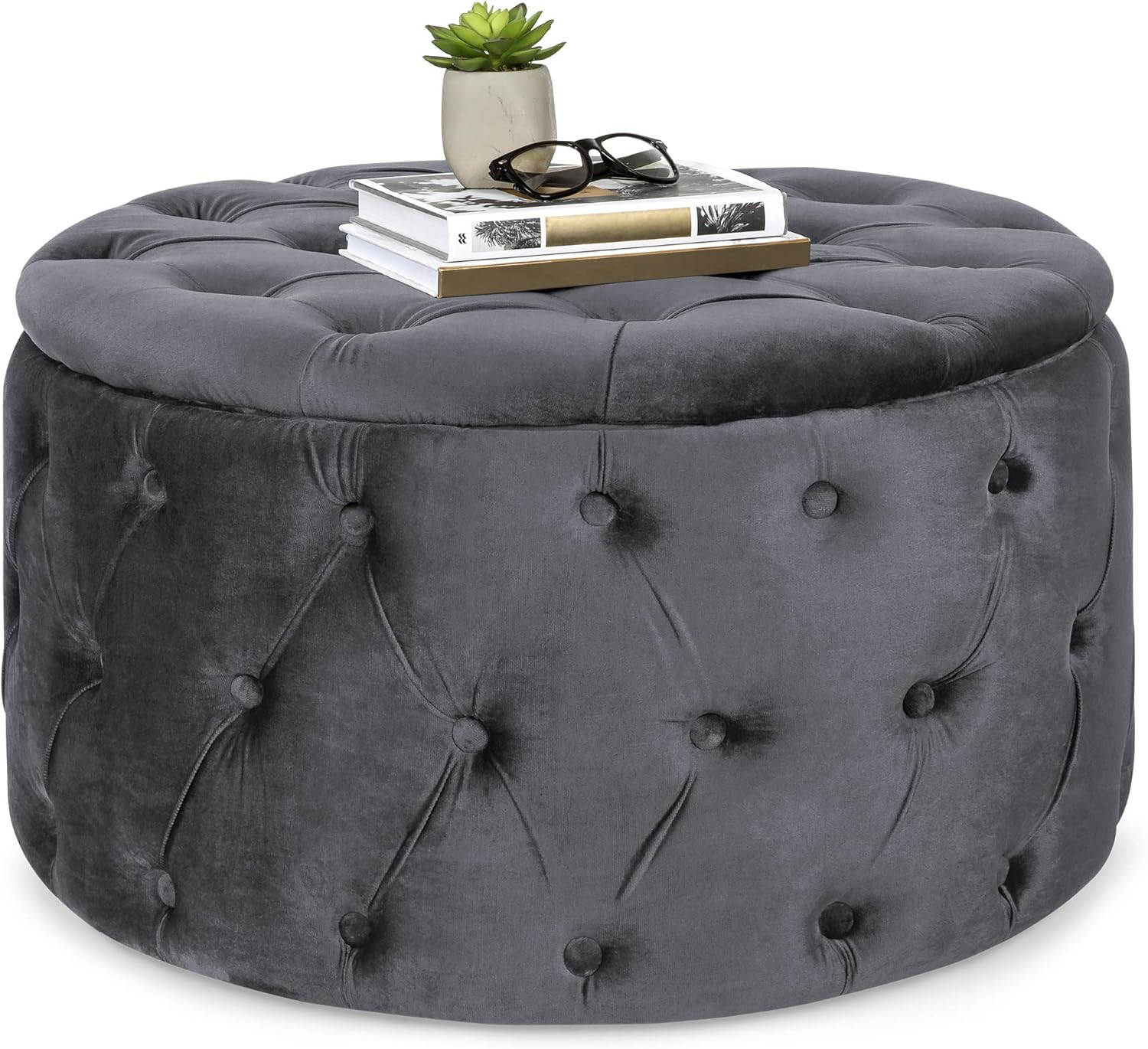 Best velvet tufted with wooden legs and buttons accent chair