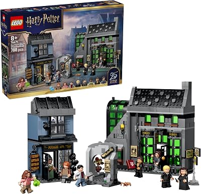 Harry Potter Negozi di Magia di Notturn Alley - Giocattolo in Miniatura con 8 Minifigure e Patronus da Collezione - Decorazione Cameretta - Regalo per Bambine e Bambini da 8 Anni in su - 76471